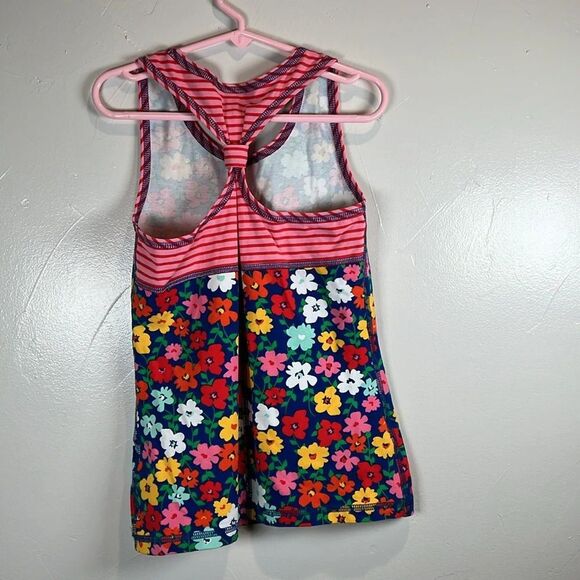 Hanna Andersson Floral Striped Racerback Shirt Size 10 - Picture 7 of 15